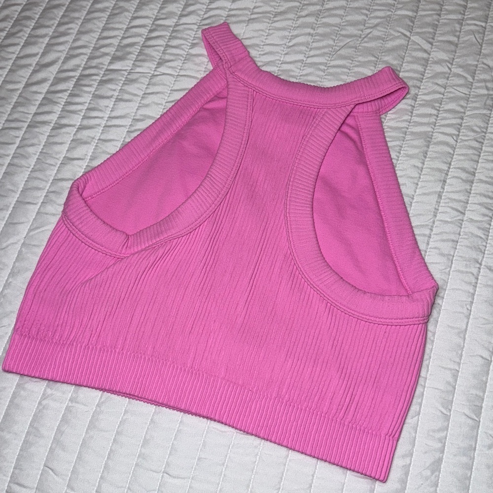 Aerie Pink Ribbed Top - Picture 7 of 7